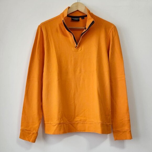 Vtg Steve & Barry's University Sportswear Orange Half-Zip Pullover College Fall - Picture 2 of 10